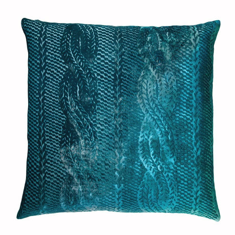 Fig Linens - Pacific Cable Knit Decorative Pillow by Kevin O'Brien Studio