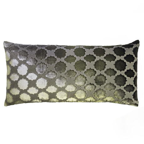 Fig Linens - Oregano Mod Fretwork Velvet Pillow by Kevin O'Brien Studio