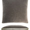 Fig Linens - Gray & Nickel Mohair Tuxedo Square Pillows by Kevin O'Brien Studio