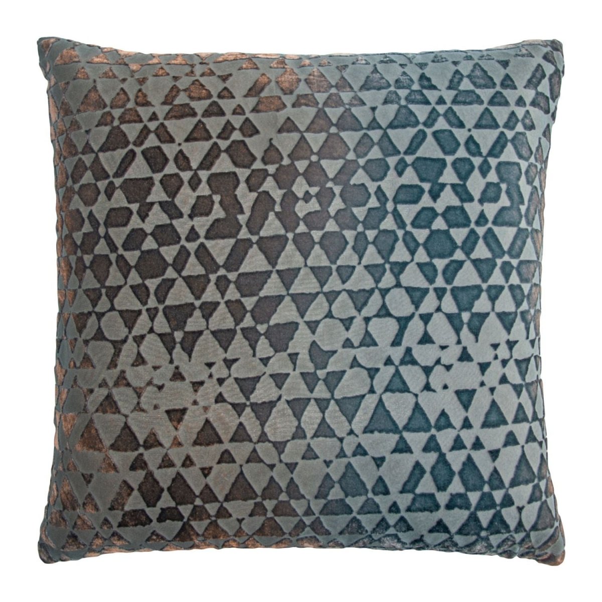 Fig Linens - Kevin O'Brien Studio - Triangles Gunmetal Velvet Pillows