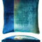 Fig Linens - Peacock Color Block Velvet Pillow by Kevin O'Brien Studio