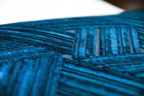 Fig Linens - Cobalt Black Entwined Velvet Pillow by Kevin O'Brien Studio - Details