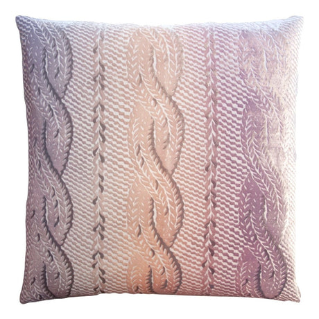 Opal Cable Knit Velvet Pillow by Kevin O'Brien Studio | Fig Linens