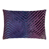 Peacock Chevron Velvet Pillows by Kevin O'Brien Studio - Fig Linens