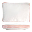 Fig Linens - White & Blush Double Tuxedo Boudoir Pillow by Kevin O'Brien Studio 