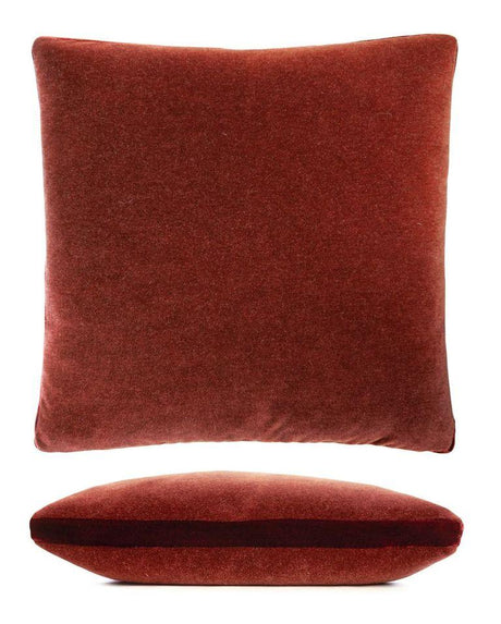 Paprika Square Mohair Pillow by Kevin O'Brien Studio | Fig Linens