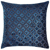 Fig Linens - Small Moroccan Cobalt Black Pillows by Kevin O'Brien Studio