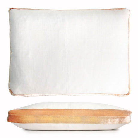 Gold Beige Double Tuxedo Boudoir Pillow by Kevin O'Brien Studio | Fig Linens