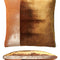 Fig Linen - Copper Ivy Color Block Velvet Pillow by Kevin O'Brien Studio 