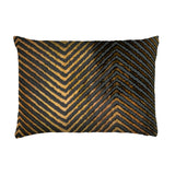 Fig Linens - Copper Ivy Chevron Velvet Pillow by Kevin O'Brien Studio 