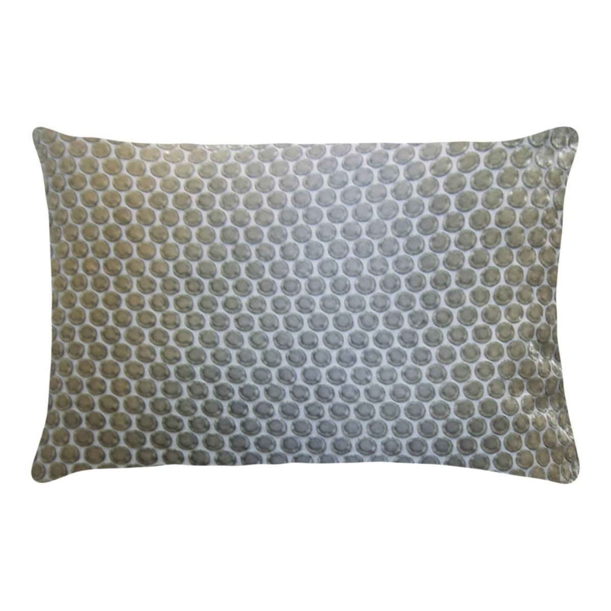 Fig Linens - Dots Nickel Velvet Pillow by Kevin O'Brien Studio