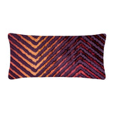 Fig Linens - Wildberry Chevron Velvet Boudoir Pillows by Kevin O'Brien Studio