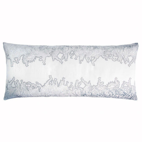 White & Steel Ferns Velvet Appliqué Pillow by Kevin O'Brien Studio