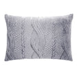 Silver Grey Cable Knit Velvet Pillow by Kevin O'Brien Studio  - Fig Linens