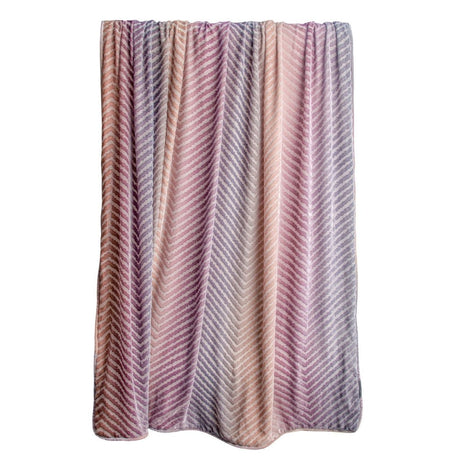 Contemporary Throws - Fig Linens - Opal Chevron Velvet Throw by Kevin O'Brien Studio