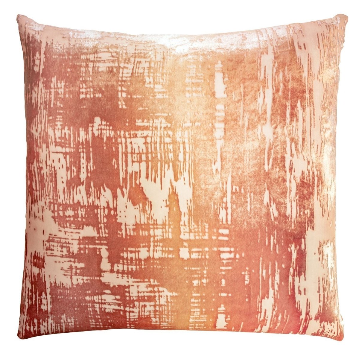 Fig Linens - Sunstone Brushstroke Velvet Decorative Pillows by Kevin O'Brien Studio