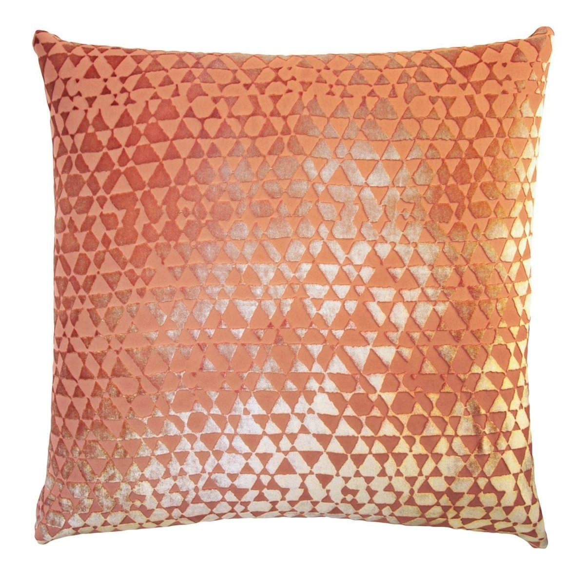 Mango Triangles Velvet Pillow by Kevin O'Brien Studio | Fig Linens