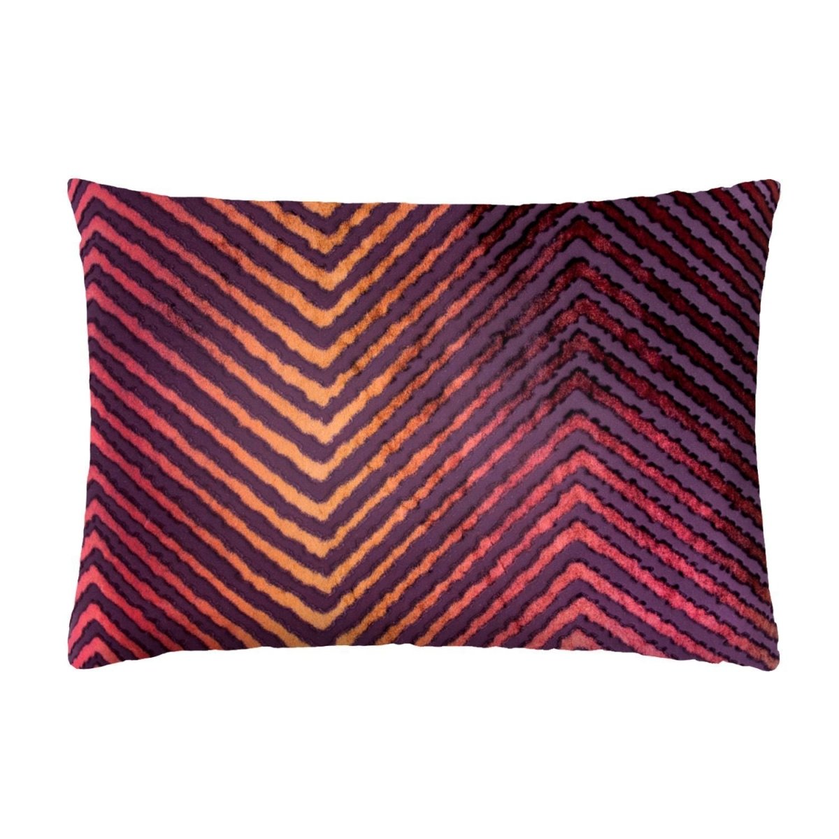 Wildberry Chevron Velvet Pillows by Kevin O'Brien Studio - Fig Linens