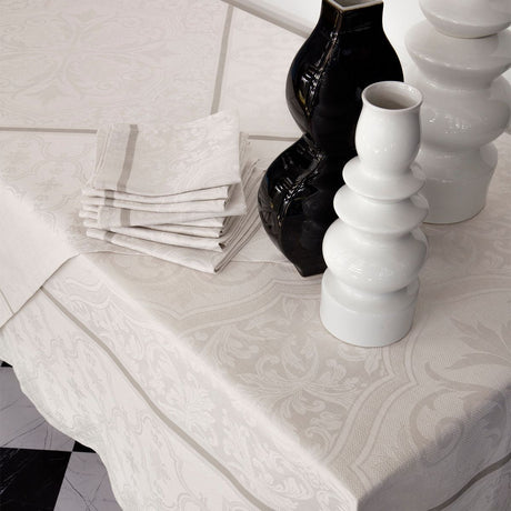 Fig Linens - Armoiries Off White Table Linens by Le Jacquard Français 