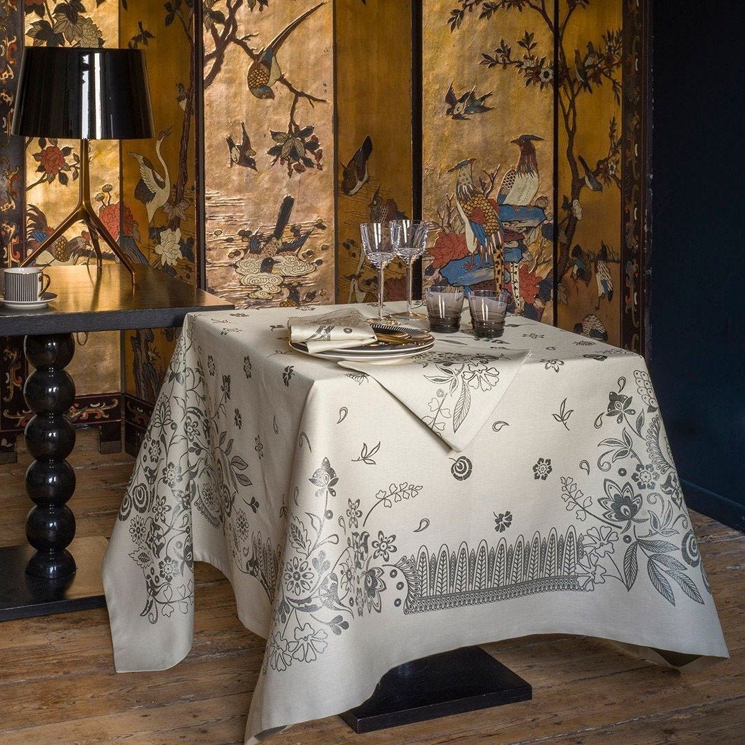 Fig Linens - Haute Couture Cavier Table Linens by Le Jacquard Français