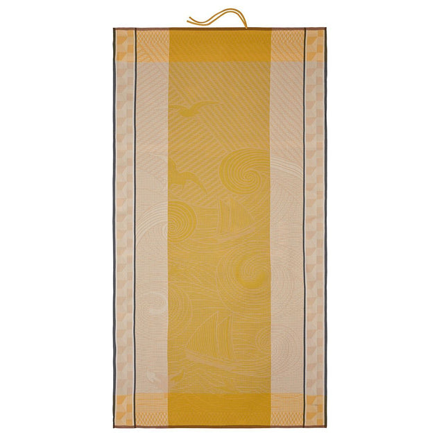 Fig Linens - Baignade à Socoa Beige  Beach Towel by Le Jacquard Français