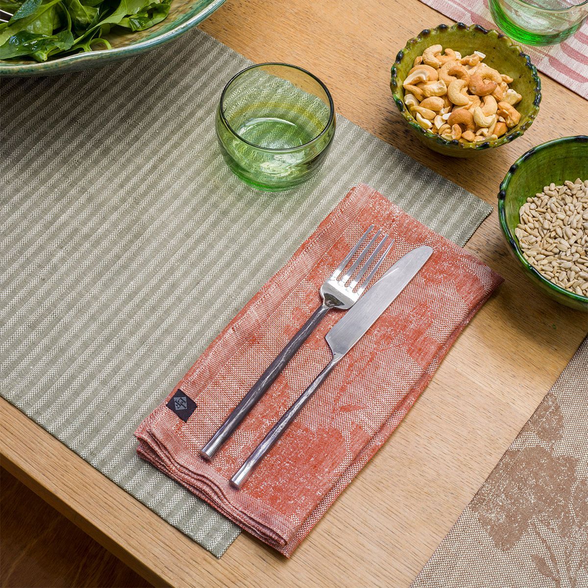 Fig Linens - Casual Orange Tablecloths & Napkins by Le Jacquard Français 