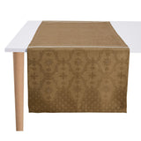 Fig Linens - Armoiries Brown Table Runner by Le Jacquard Français