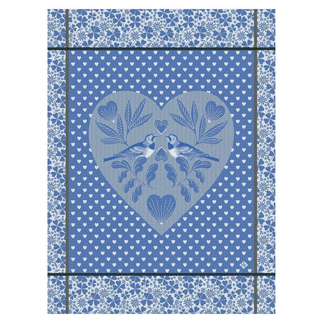 Amour Blue Tea Towels by Le Jacquard Français - Fig Linens