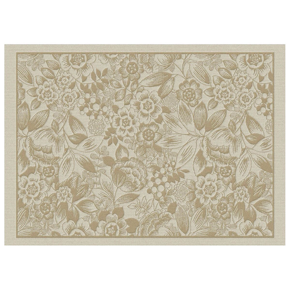 Fig Linens - Osmose Cork Table Linens by Le Jacquard Français - Floral Placemat