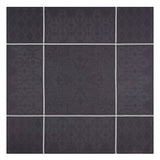 Fig Linens - Armoiries Black Linen Square Tablecloth by Le Jacquard Français