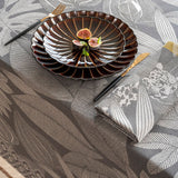 Fig Linens - Nature Sauvage Grey Table Linens by Le Jacquard Français - Close up