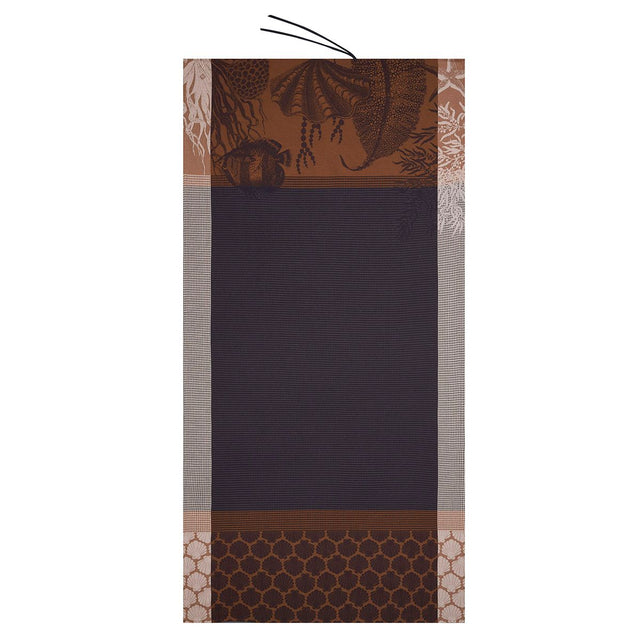 Recifs Black Beach Towel by Le Jacquard Français | Fig Linens