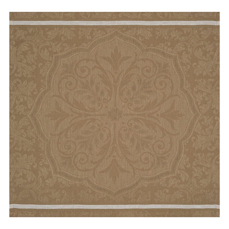 Fig Linens - Armoiries Brown Linen Napkin by Le Jacquard Français