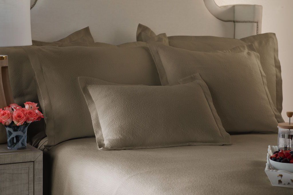 Gigi Taupe Matelassé Coverlet by Lili Alessandra | Fig Linens