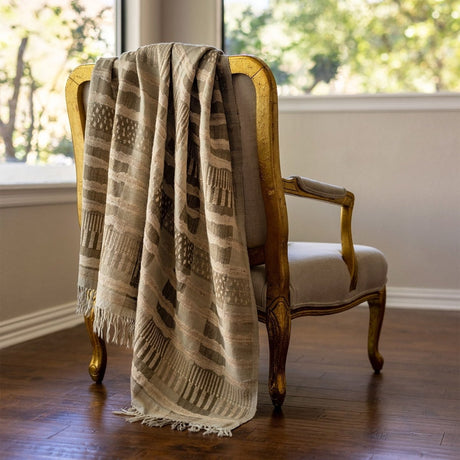 Santa Barbara Stone & White Throw by Lili Alessandra | Fig Linens