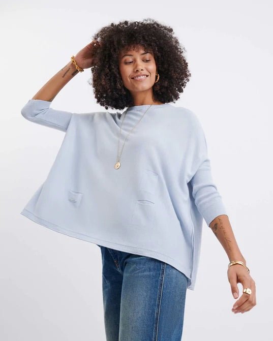 Front - Catalina Sky Sweater by Mer Sea | Fig Linens