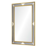 Fig Linens - Burnished Brass & Black Wall Mirror by Celerie Kemble - Mirror Home - Side