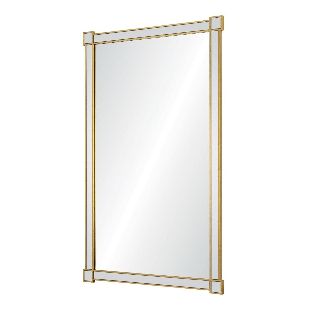 Fig Linens - Mirror Hoem - Burnished Gold Leaf Wall Mirror by Celerie Kemble - Side