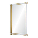 Fig Linens - Mirror Hoem - Burnished Gold Leaf Wall Mirror by Celerie Kemble - Side