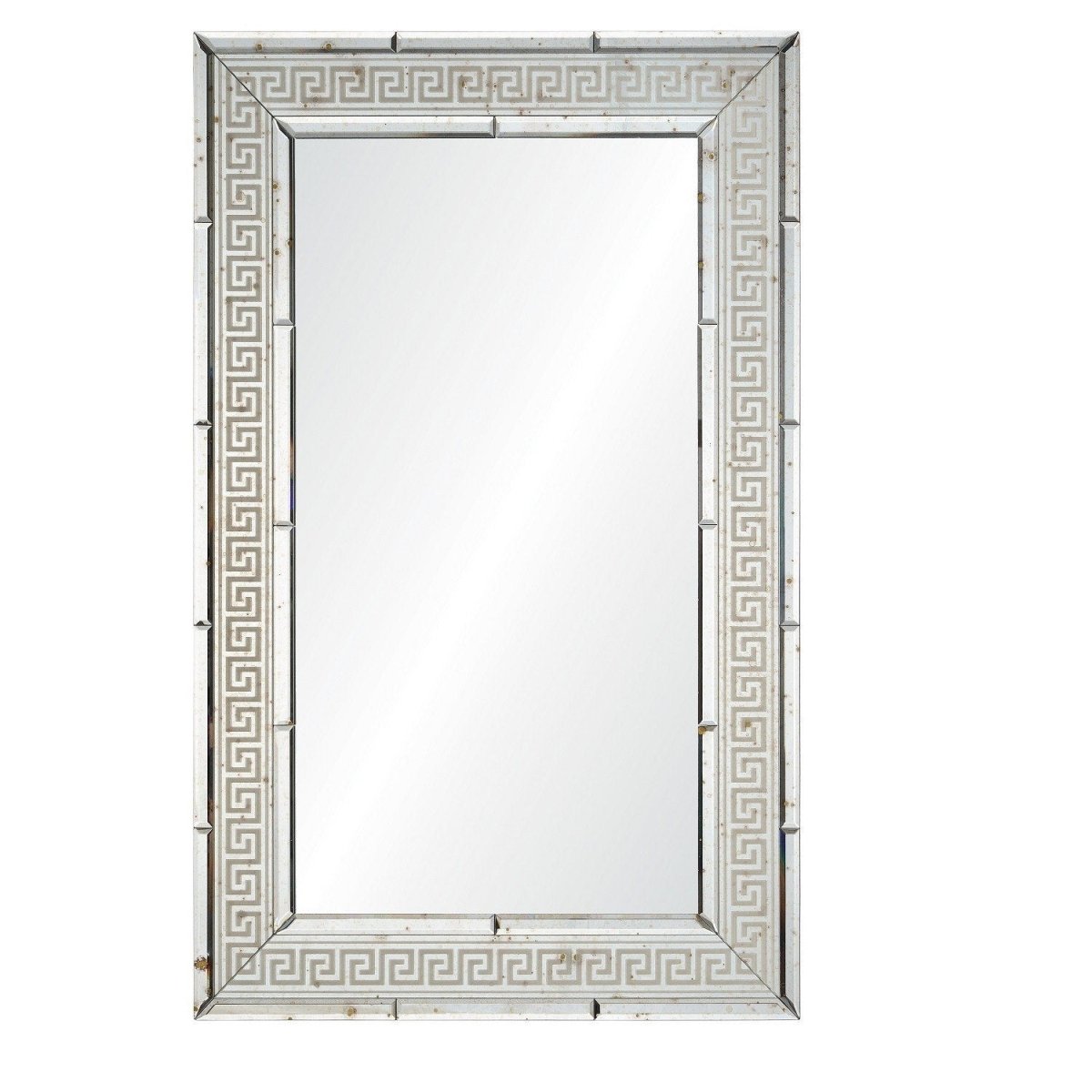 Mirror Home Antiqued Mirror Framed Mirror with Silver Inlay | Fig Linens