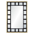 Satin Black & Satin Brass Mirror by Suzanne Kasler | Fig Linens