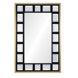 Satin Black & Satin Brass Mirror by Suzanne Kasler | Fig Linens