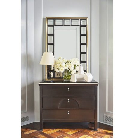 Fig Linens - Mirror Home Satin Black & Satin Brass Mirror by Suzanne Kasler - Lifestyle