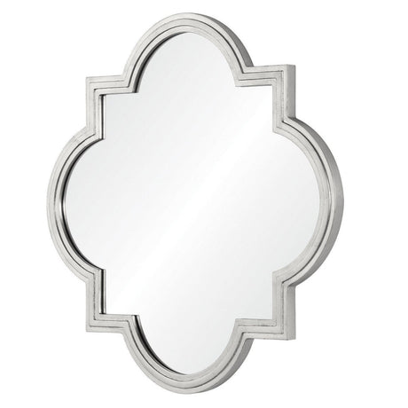 Fig Linens - Mirror Home Silver Leaf Quatrefoil Mirror by Suzanne Kasler - Side