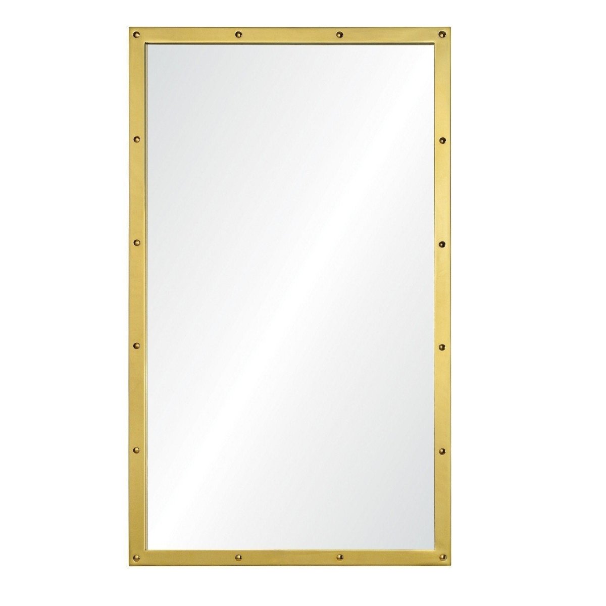 Tall Burnished Brass Wall Mirror by Suzanne Kasler | Fig Linens