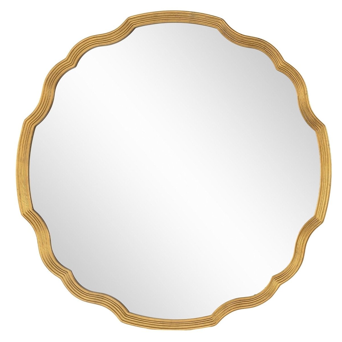 Mirror Image Home - Gold Leaf Round Chippendale Wall Mirror |  Fig Linens