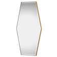 Mirror Image Home - Large Burnished Brass Hexagon Mirror | Fig Linens - Side