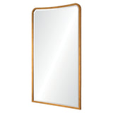 Fig Linens - Mirror Image Home Distressed Gold Leaf Wall Mirror - Side