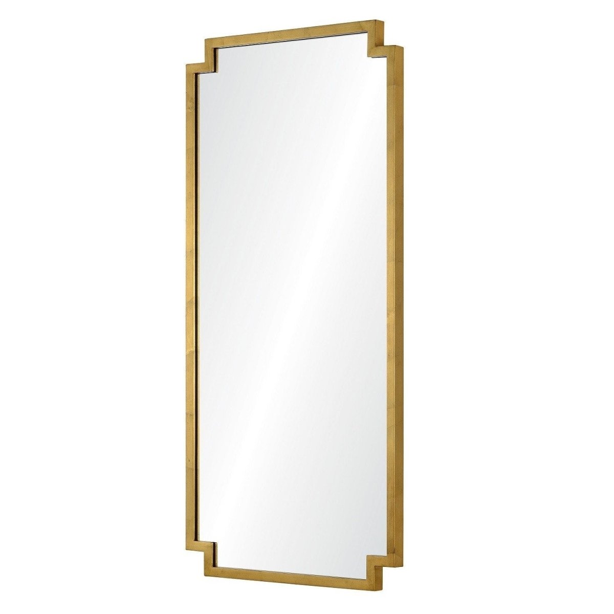 Fig Linens - Mirror Image Home - Burnished Gold Wall Mirror - Side