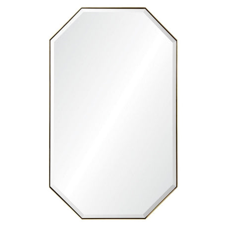 Fig Linens - Mirror Image Home - Burnished Brass Octagonal Mirror 